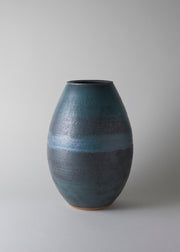 Extra Large Oval Vase in Turquoise - Victoria Morris